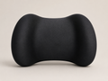 Coussin de soutien lombaire en mousse à mémoire de forme noir, vue de face