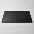 Tapis de bureau en cuir PU noir, vue de face
