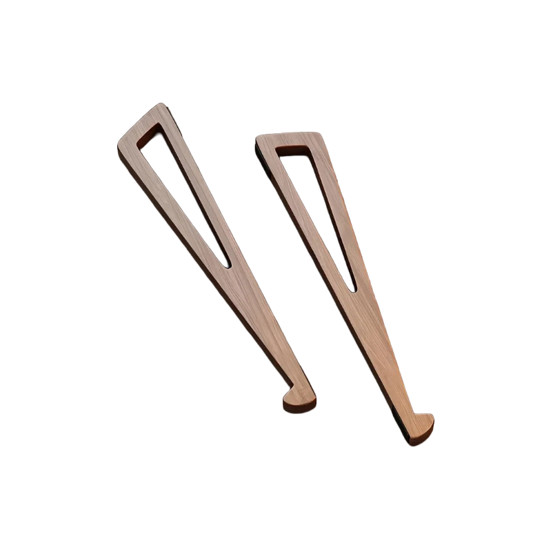 Vue de dessus d'un support pour ordinateur portable en bois en deux pièces